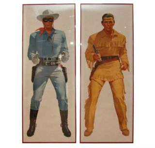 Pristine Lone Ranger And Tonto Vintage Life - Sized Framed Posters 31 " X 81 "