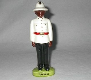 7 " Tall Vintage Bahamas Police Man Porcelain Statue Japan