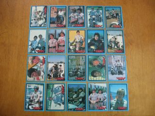 1979 Chips Trading Cards Complete Set With Stickers And Wrapper Near