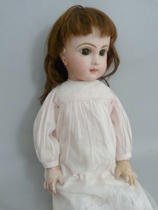 Antique Jumeau Bebe Doll With Paperweight Eyes - 23 Inches Tall For Restoration