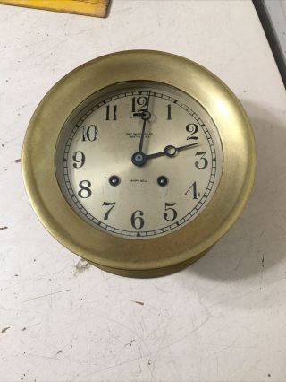 Antique Chelsea Ships Bell Clock 6” Dial C.  1915 - 1919