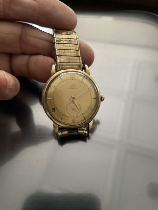 Vintage Solid 14k Gold Omega Automatic Mens Watch