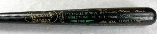 1988 Los Angeles Dodgers World Series Black Bat Lasorda,  Sax,  Whole Team Bat