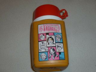 Vintage Plastic Thermos The Partridge Family 1973 King Seeley David Cassidy Lid