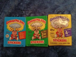 Garbage Pail Kids Series 2,  3,  4 Wax Pack / Rare