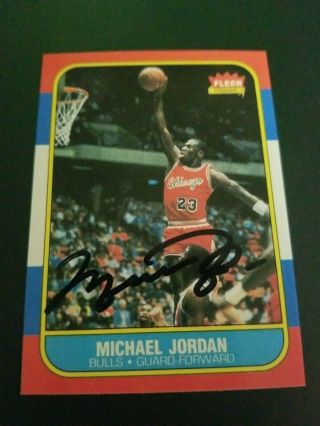Auto.  Michael Jordan Chicago Bulls Autograph Hand Signed 86 Rookie Rc Authentic