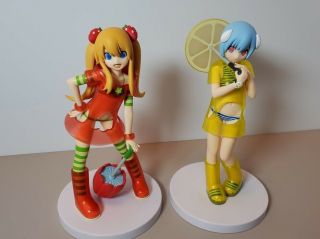 Sega Neon Genesis Evangelion Fruits Punch Rei & Asuka Figure Japan Anime No Box