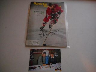 Stan Mikita Chicago Black Hawks Hof Autographed 1966 Sports Illustrated