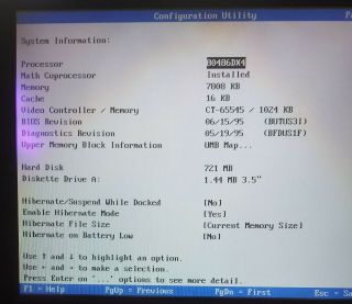 Vintage IBM Thinkpad 701CS w/ butterfly keyboard Floppy Dock Boot Win 3.  1 701c 5