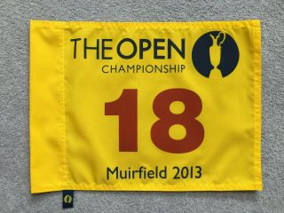 2013 Muirfield British Open Flag Phil Mickelson Wins