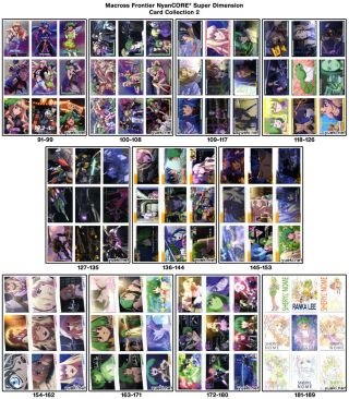 MACROSS FRONTIER NyanCORE Trading Card 2 Full Set of 99 w/ SP & Galaxy SP BANDAI 2