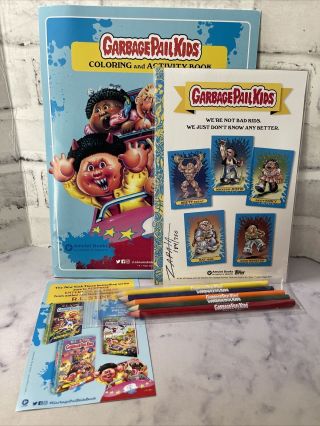 Topps Garbage Pail Kids Art Print 184/750 Coloring Book And Pencils Set Gpk