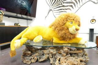 Disney The Lion King Adult Simba Mufasa Plush Vtg Jumbo Rare 44 " Douglas Co.  Inc
