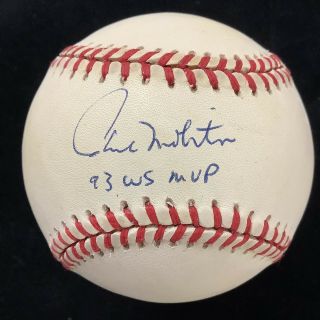 Paul Molitor Signed Baseball Rawlings Brewers Autograph 93 Ws Mvp Insc Hof Jsa 2