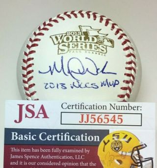 Jsa Cardinals Michael Wacha Signed Baseball 2013 World Series Nlcs Mvp Inscribed
