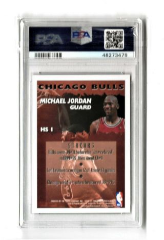 Michael Jordan 1995 Finest Hot Stuff Chicago Bulls HS1 NM - MT PSA 8 2
