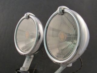 1930 ‘s - 1940 ‘s Vintage Accessory Trippe Driving Lights Pair Speedlight