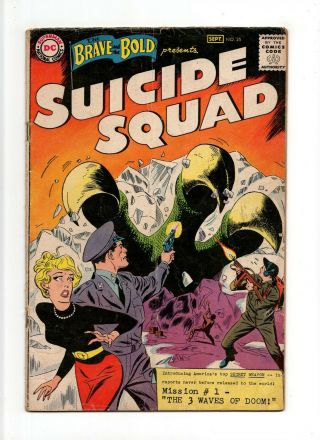 Brave And The Bold 25 Vintage Dc Key 1st Suicide Squad Silver Age 10c