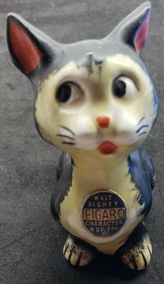 Vintage Walt Disney Character Figaro Cat Porcelain Ceramic Germany W.  D.  P.  Film