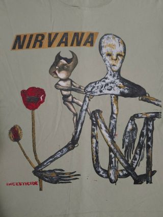 1994 Vintage Nirvana Incesticide Shirt Size Xl Kurt Cobain 90 