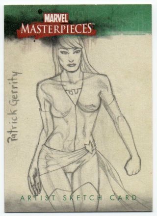 2008 Marvel Masterpieces 2 Sketches By Patrick Gerrity 1/1