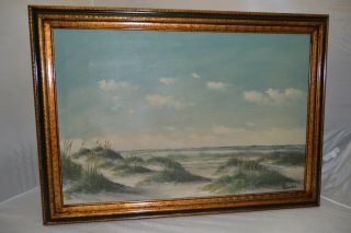 Donald Leary / M.  Charles Outer Banks Vintage Oil On Canvas