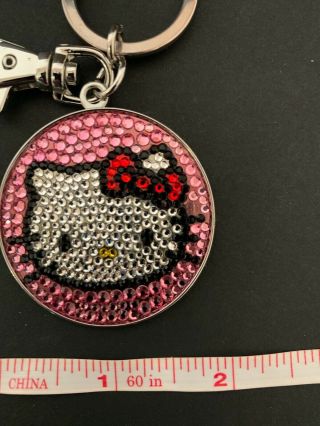 Pink Hello Kitty Rhinestones Key Chain By Simmons Jewelry