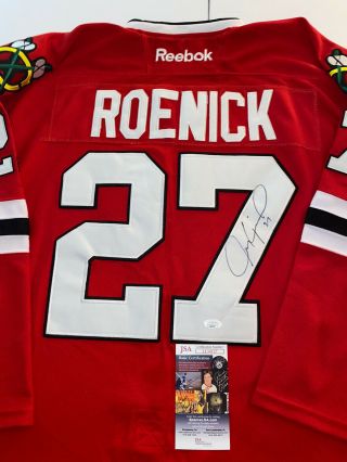 Jeremy Roenick Autographed Chicago Blackhawks Jersey Jsa Authentic