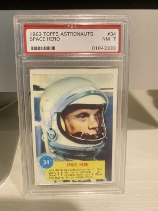1963 Topps Astronauts Psa 7 34