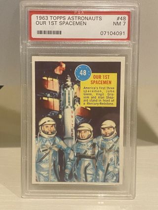 1963 Topps Astronauts Psa 7 48