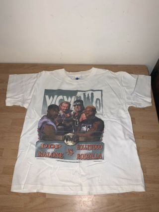 Vintage 1998 Wcw Nwo Ddp Hogan Rodzilla Malone T - Shirt Size L Wwf Wwe Beach Bash