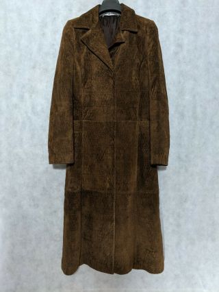 Jil Sander Vintage Archive Quilted Embroidered Brown Suede Leather Jacket