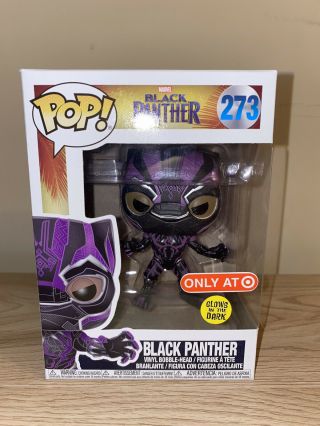 Funko Pop Disney Marvel Black Panther 273 Glow In The Dark Target Exclusive