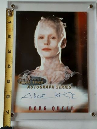 Star Trek Women In Motion: A4 Alice Krige " Borg Queen " Autograph Card Oversized