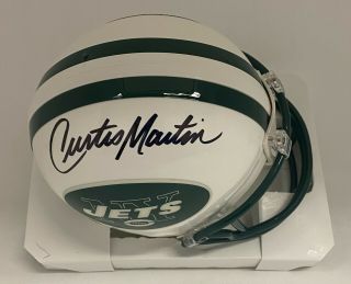 Curtis Martin Signed Ny Jets Mini Helmet Autographed Tristar Auto