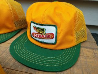 5 Vintage Dekalb &DK535 Trucker Hats Snapback caps.  Mesh K Products USA 4