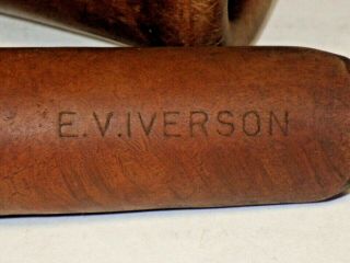 VINTAGE E.  V.  IVERSON WOODEN DUCK CALL WITH SPARE REED IN 6