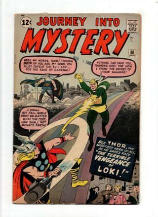Journey Into Mystery 88 Vintage Marvel Comic Key 2nd Loki App Silver Age 12c