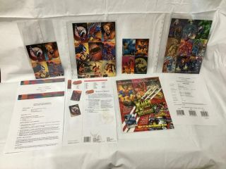 1995 Marvel Spiderman Sample Cards & 1996 Marvel X - Men & Onslaught Sample Cards