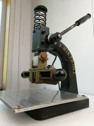 Vintage Kwikprint Hot Foil Gold Stamping Machine