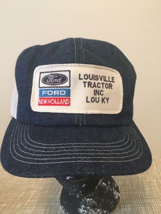 Ford Holland Farm Tractor Trucker Hat Vintage K Products Rare Louisville Ky