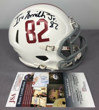 Irv Smith Jr Signed Alabama Crimson Tide Football Mini Helmet W/ Proof & Jsa