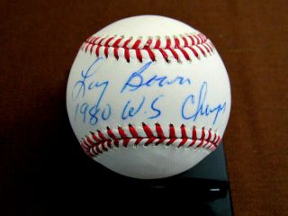 Larry Bowa 1980 W.  S.  Champs Philadelphia Phillies Signed Auto Baseball Jsa