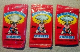 1985 Topps Garbage Pail Kids Series 1 Uk,  3 Mini Packs