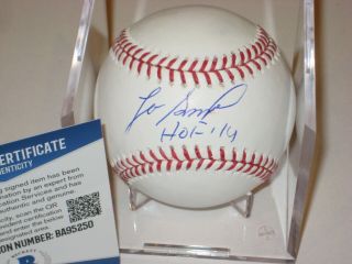 Lee Smith (chicago Cubs) Signed Official Mlb Baseball W/ Beckett & Hof Inscr