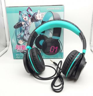 Vocaloid Hatsune Miku Taito Prize Over Ear Headphones Set Japan