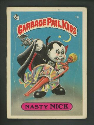 1985 Topps Garbage Pail Kids Gpk 1st Series Sticker 1a Nasty Nick