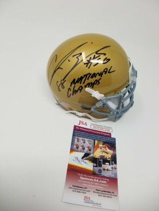 Chris Zorich Signed Autographed Notre Dame Irish Mini Helmet National Champions
