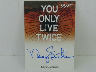 2011 Rittenhouse 007 You Only Live Twice Nancy Sinatra (singer) On Card Auto