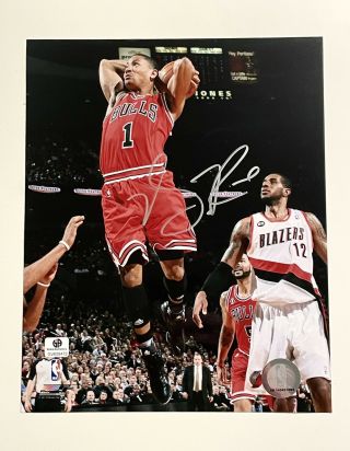 Derrick Rose Chicago Bulls Signed 8x10 Photo Autographed Auto Michael Jordan